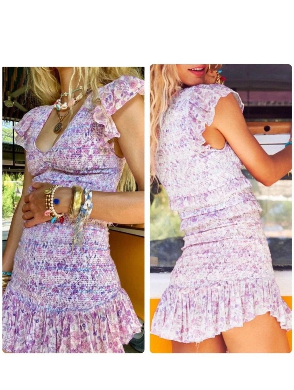 Love Schack Fancy Floral Lavender Mini Dress